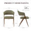 48cm H Fabric Upholstered Metal Upholstered Back Armchair in Green-1504468242