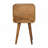 Solid Wood Mini Curved Nightstand, 2-Drawers, Oak-ish, Light Brown