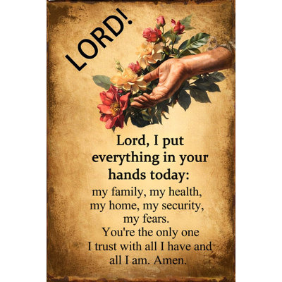 Vintage Religious Bible Metal Wall Sign Inspirational Plaque for Office Bedroom Prayer Room Decor 8x12 Inch