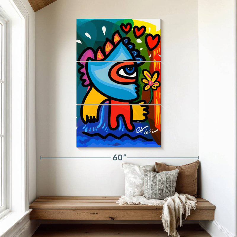 Kelan Flower Graffiti Man, 50" H x 32" W