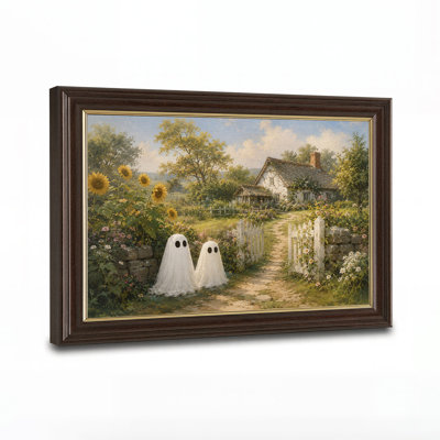 Art mural sur toile, "Deux fantômes blancs à l'extérieur"