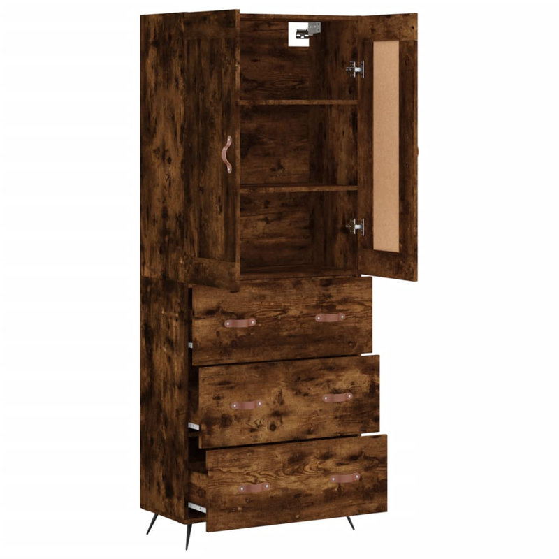 Goudreau 69.5 cm W Highboard, Smoked Oak