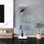 Vitrine à 4 tablettes en verre blanc avec une porte - Solution de rangement fascinante dans les tablettes