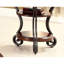 Table d'appoint en cerisier brun Avrah, conception ornée, 2 tablettes inférieures, 22 x 22 x 26,5, pour table de salon avec pieds en métal, longueur ouverte de 22 po x largeur de 26,5 po, bois massif
