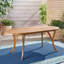 Table de salle à manger d'extérieur en bois 70 po avec plateau décoratif