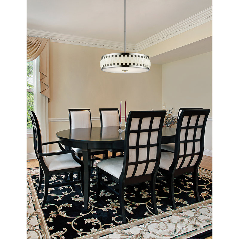 Corsha Dimmable LED Drum Chandelier, 5" H x 20" W x 20" D