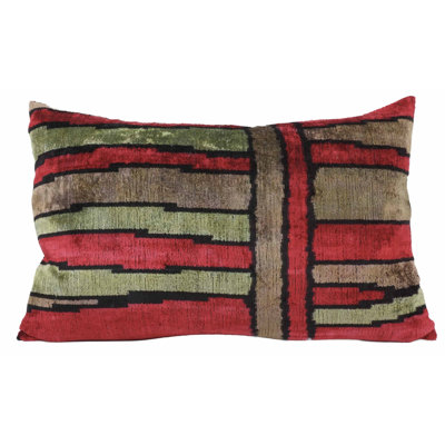 Coussin décoratif et garniture en velours ikat