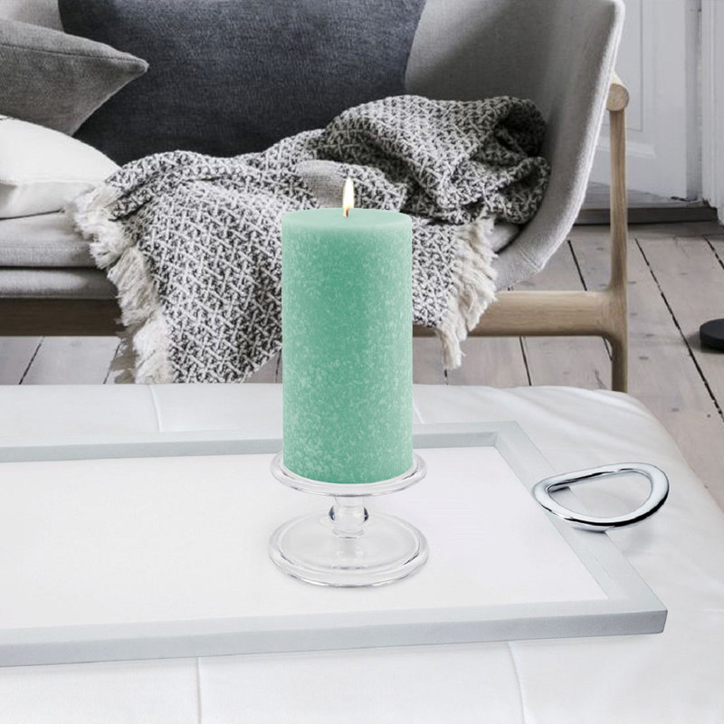 Timberline Unscented Pillar Candle, Sky, 6" H x 3" W x 3" D