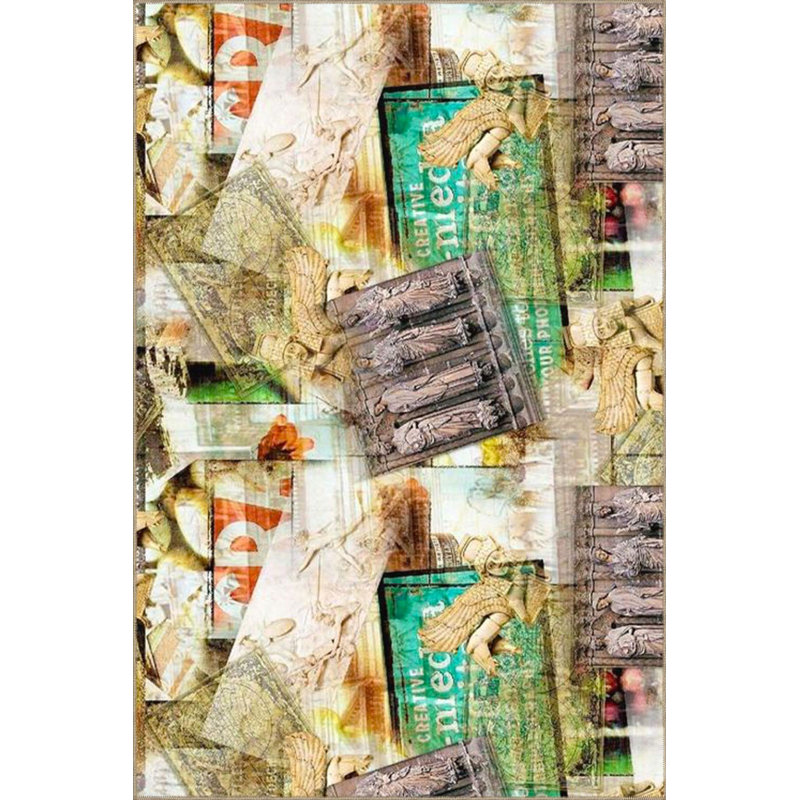 Tapis à motif merveilleux avec base tissée, lavable à la machine, Sous-tapis rectangulaire 2 pi 6 po x 4 pi 11 po