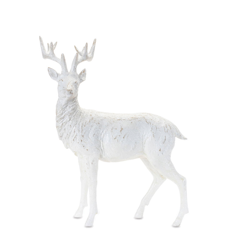 Statue de cerf d'hiver (ensemble de 2)