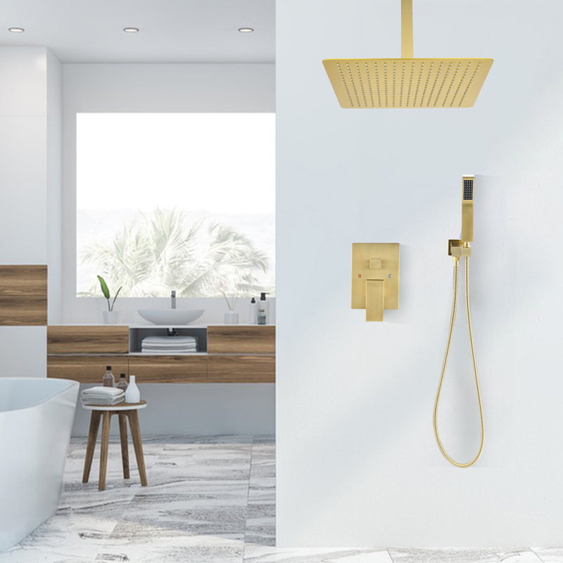 Shower System, Brushed Gold