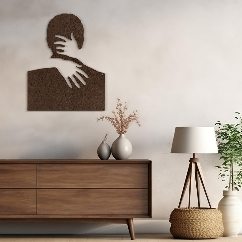 Wall Decor Metal, 36" H x 36" W x 0.05" D, Brown