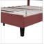 Lit plateforme tapissier avec tête de lit en velours à motif floral-636755634-636755635