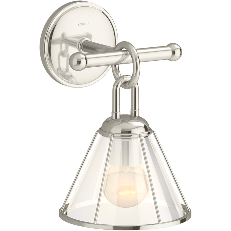 Terret 11-In One-Light Sconce, Polished Nickel