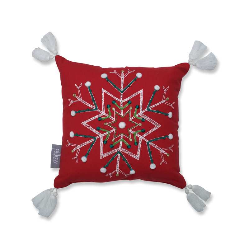 Coussin en coton primative flocon de neige