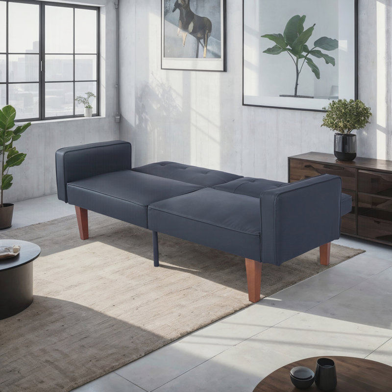 Convertible Futon Sofa Bed Adjustable Back Sleeper Couch