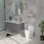 Toilette allongée une pièce à double chasse 1,1 / 1,6 GPF avec siège confortable et surface vitrée en céramique (siège à fermeture en douceur inclus)