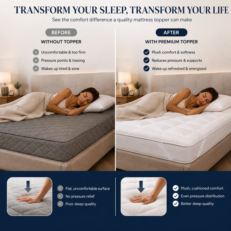 10cm Mattress Topper, Small Double