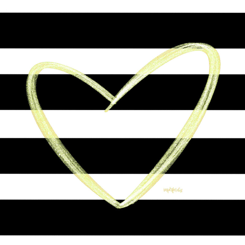 Glam Heart - Peinture, H 12 po x l 12 po, Non, Toile tendue