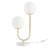 Metal 2-Light Globe Table Lamp