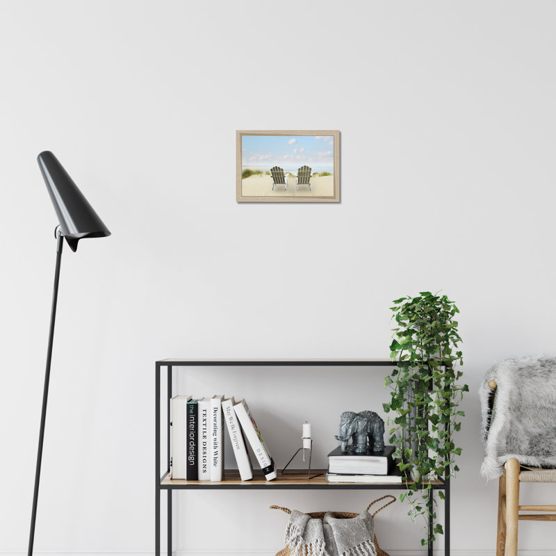Beachscape I by James McLoughlin - Print, 24cm H x 34cm W, Natural Wood Framed Paper Print