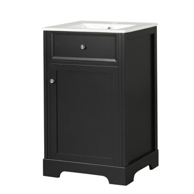 20" Bathroom Vanity with Sink, Bathroom Cabinet with Soft Closing Door, Storage Rack and Adjustable Shelve
