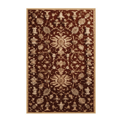 Machine Washable French Brown Area Rug