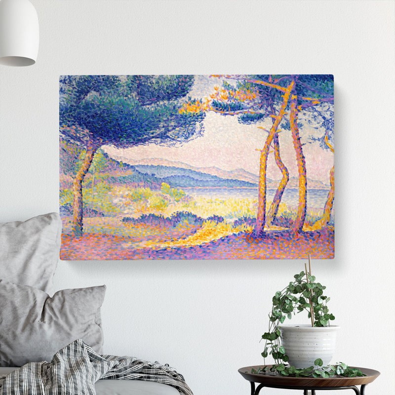 Landscape Vol.2 by Henri-Edmond Cross - Wrapped Canvas Painting, 35cm H x 50cm W x 3cm D