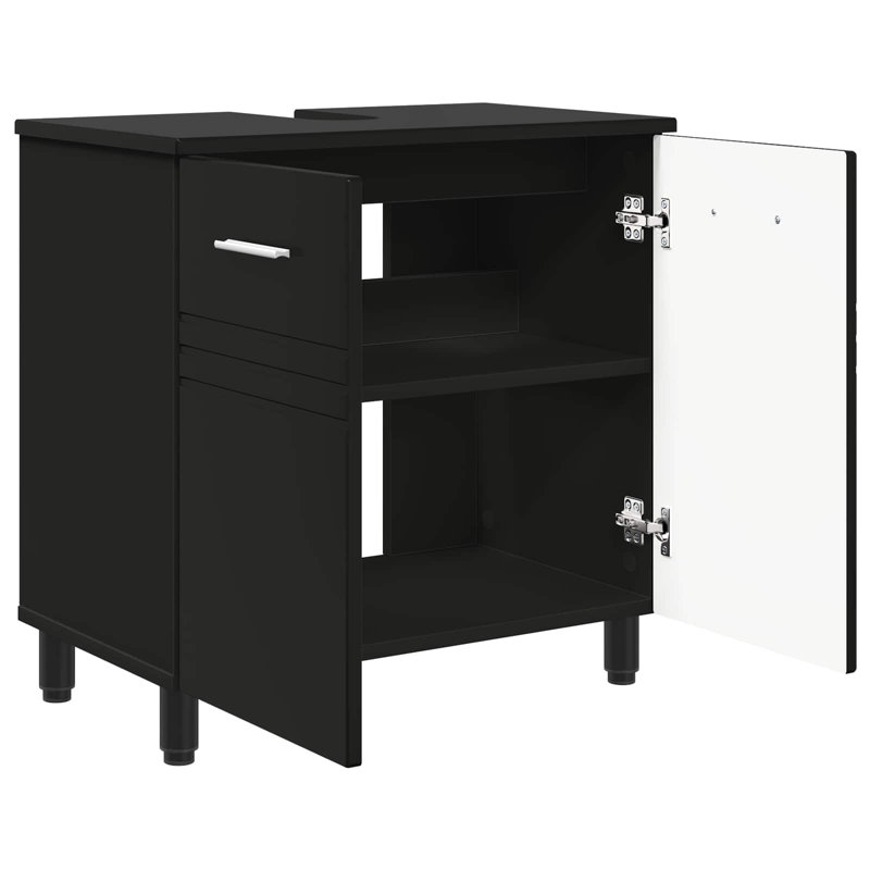 60 mm Single Double Bathroom Vanity Base, Black