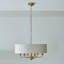 Landover 6-Light Chandelier finished in Vintage Brass and Natural