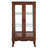Classic Walnut Curio Cabinet With Mirrored Back And Adjustable Shelf Layout Lighted Storage-1380932632-1380932635