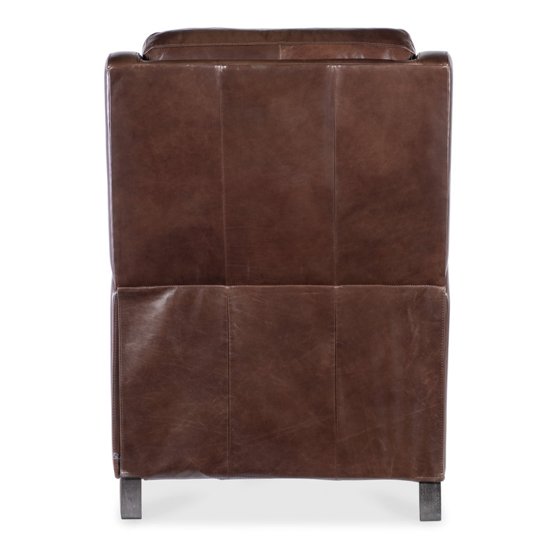 Leather Glider Recliner, Dark Roast