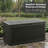 Decksplore 100 Gallons Water Resistant Resin Lockable Deck Box(Rattan weave style)-101498986