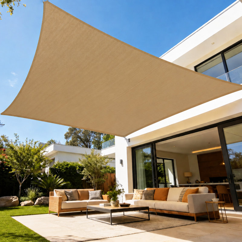Voile d'ombrage royal 200 g / m² Royal Shade, Beige sable, 12 pi x 18 pi