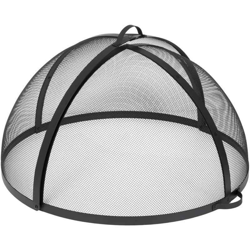 Round Steel Spark Screen, 20.3" H x 36.2" W x 36.2" D
