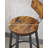 Bar Stools Kitchen Stools Set Of 2 High Back Bar Stools Steel Frame 62.5Cm High Seat Easy Assembly Industrial Rustic Brown And Black