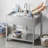33'' Stainless Steel Utility Sink, Free Standing Laundry Tub For Laundry room, Workshop, Garage, Greenhouse, Pet Care