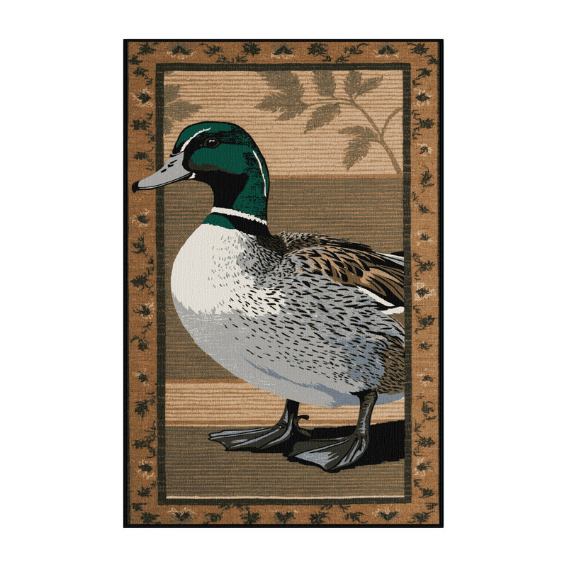 Tapis lavable oiseaux colvert, Rectangle 2 pi x 3 pi