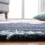 Tapis floral rouge / noir / bleu en laine / coton touffeté à la main Delmarco-2078577018