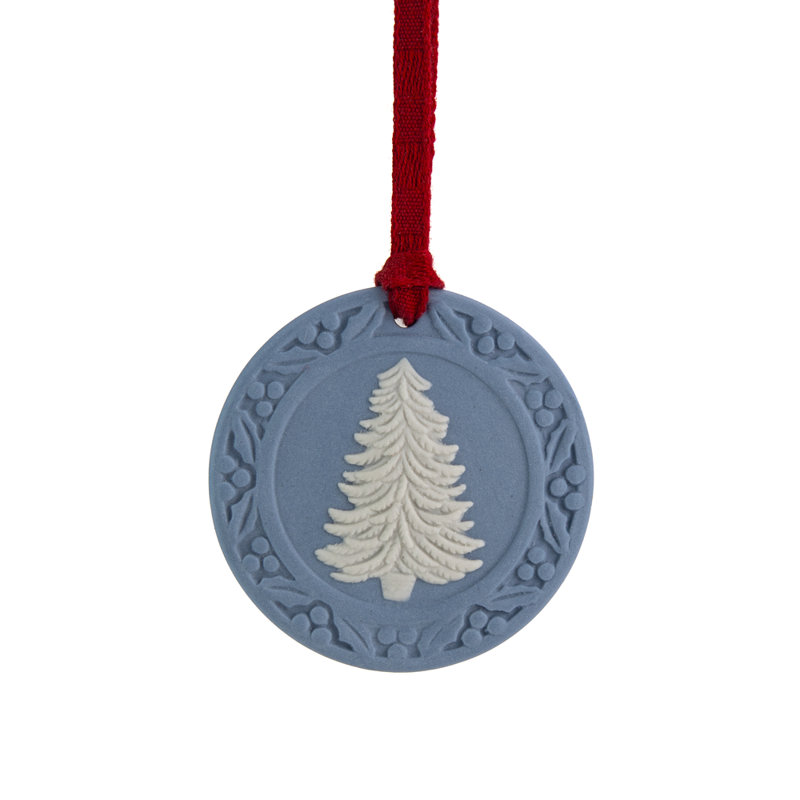 Festive Tree Ornament, Blue & White