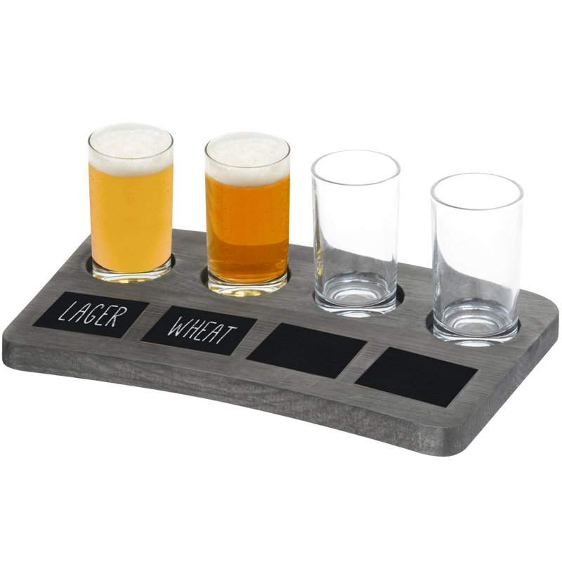Cogdell 5 pièces 6 oz. Ensemble de verres à bière, 4, gris