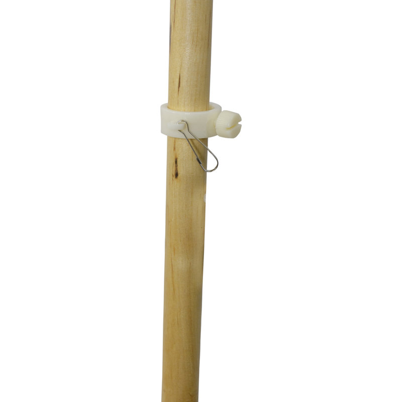 Ensemble de mât en bois de 5 pi avec anneau anti-enroulement et support