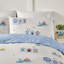 Beach Huts Blue/Grey/Pink 120 TC Reversible Modern & Contemporary Duvet Cover Set-636727850