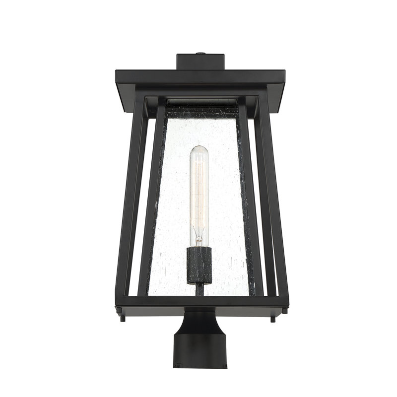 Savoy House Denver 1-Light Outdoor Post Lantern in Matte Black