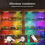 Veilleuse V4light RVB à capteur de mouvement, 6 lumières d'escalier rechargeables à 6 couleurs, lumière de bibliothèque magnétique à DEL avec arrêt automatique, commande tactile, pour couloir, escalier, vitrine (paquet de 3)-123493687