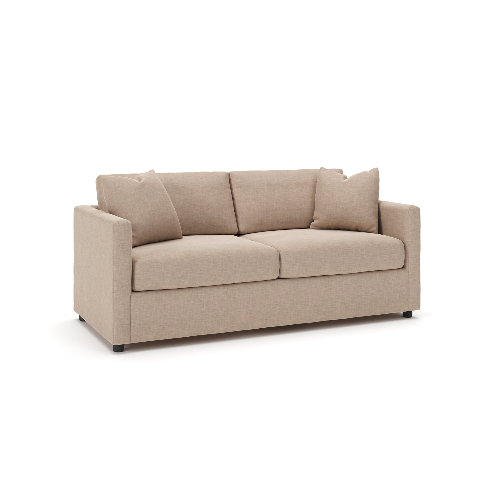 Godwin 75'' Upholstered Sleeper Sofa, Conversation Linen Basketweave