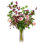  Tulip and Plum Branch Bouquet in Tall Glass Vase