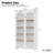 Free Standing 5 Tier Bookshelves,Bookcases Set of 2,Farmhouse Two-Tone Storage Cabinet with Adjustable Shelves,Modern 72"H Kitchen Pantry Cabinet for Living Room,Home Office-136592538
