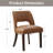 Faux Leather Upholstered Back Side Dining Chair (Set of 6)-589035969-588950993