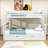 Twin XL over Queen Bunk Bed with Twin Trundle,Ladder-1235654351